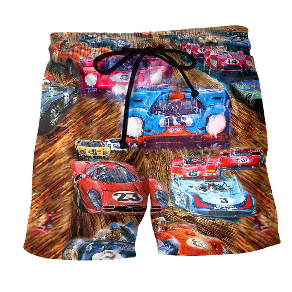 Car Racing Fast And Furious Amazing Trendy Aloha Hawaiian Beach Shorts Car Racing Fast And Furious Amazing Trendy Aloha Hawaiian Beach Shorts
