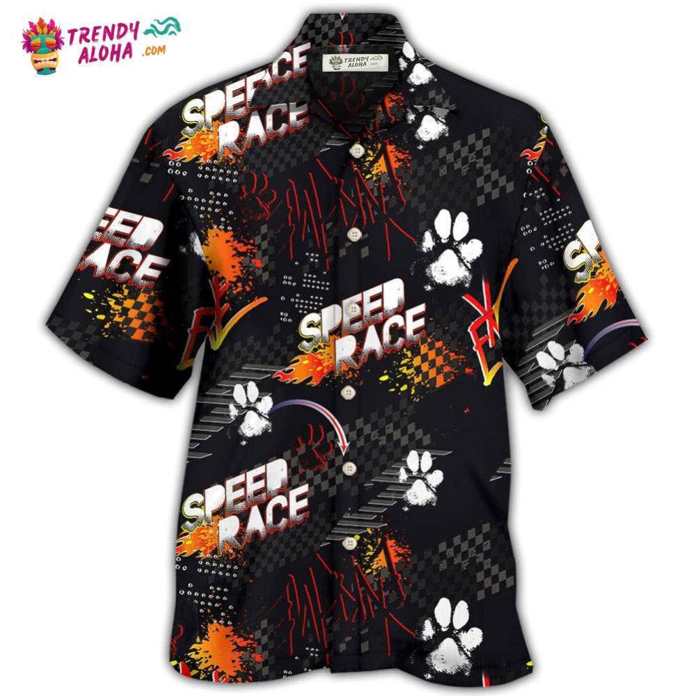 Car Racing I Like Racing And Dogs Hawaiian Shirt – Trendy Aloha
