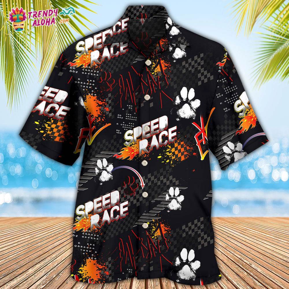 Car Racing I Like Racing And Dogs Hawaiian Shirt – Trendy Aloha