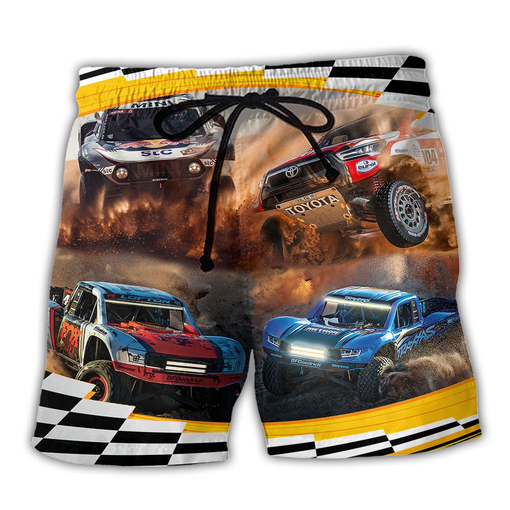 Car Racing Off Road Racing Is Our Life Trendy Aloha Hawaiian Beach Shorts Car Racing Off Road Racing Is Our Life Trendy Aloha Hawaiian Beach Shorts