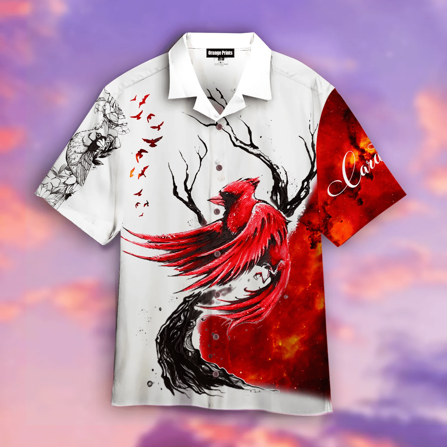 Cardinal Spririt Red Birds Trendy Hawaiian Shirt For