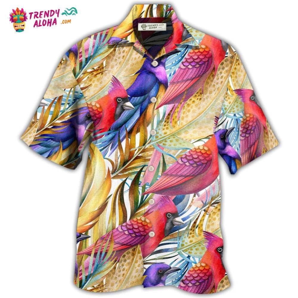 Cardinal Tropical Life Basic Hawaiian Shirt – Trendy Aloha Cardinal Tropical Life Basic Hawaiian Shirt – Trendy Aloha