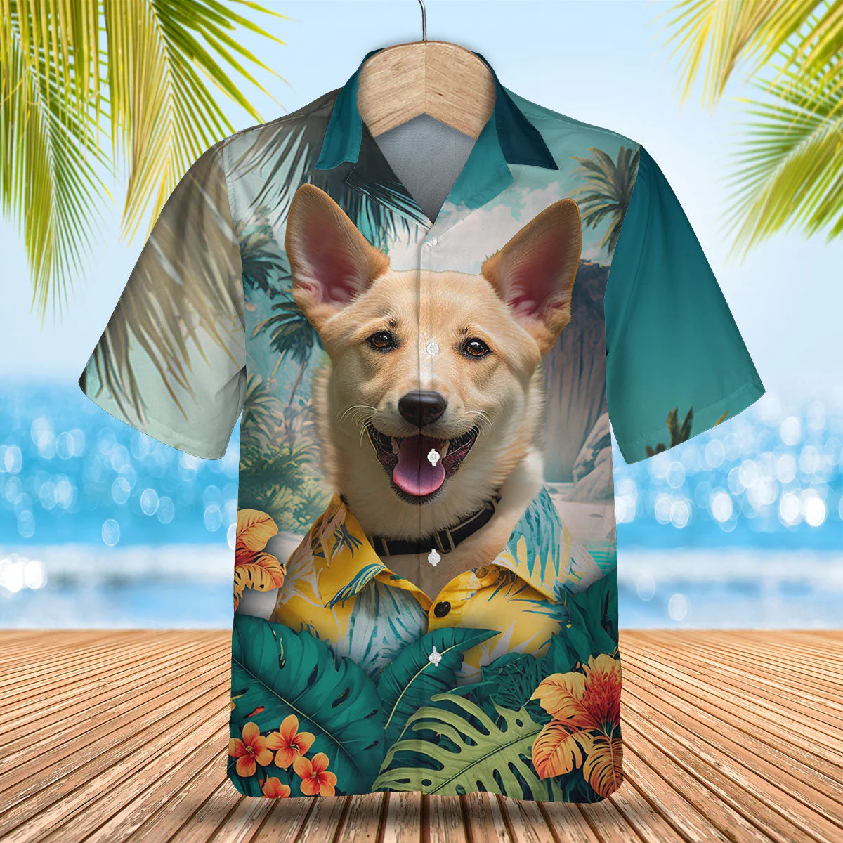Carolina Dog Spirit 3D Hawaiian Shirt Exploring Tropical Delights Carolina Dog Spirit 3D Hawaiian Shirt Exploring Tropical Delights