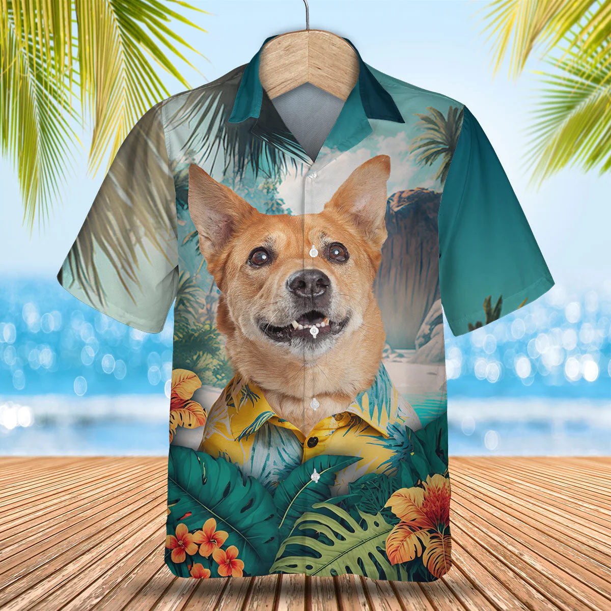 Carolina Dog Wild Spirit Embodied In 3D Hawaiian Tropical Shirt Carolina Dog Wild Spirit Embodied In 3D Hawaiian Tropical Shirt