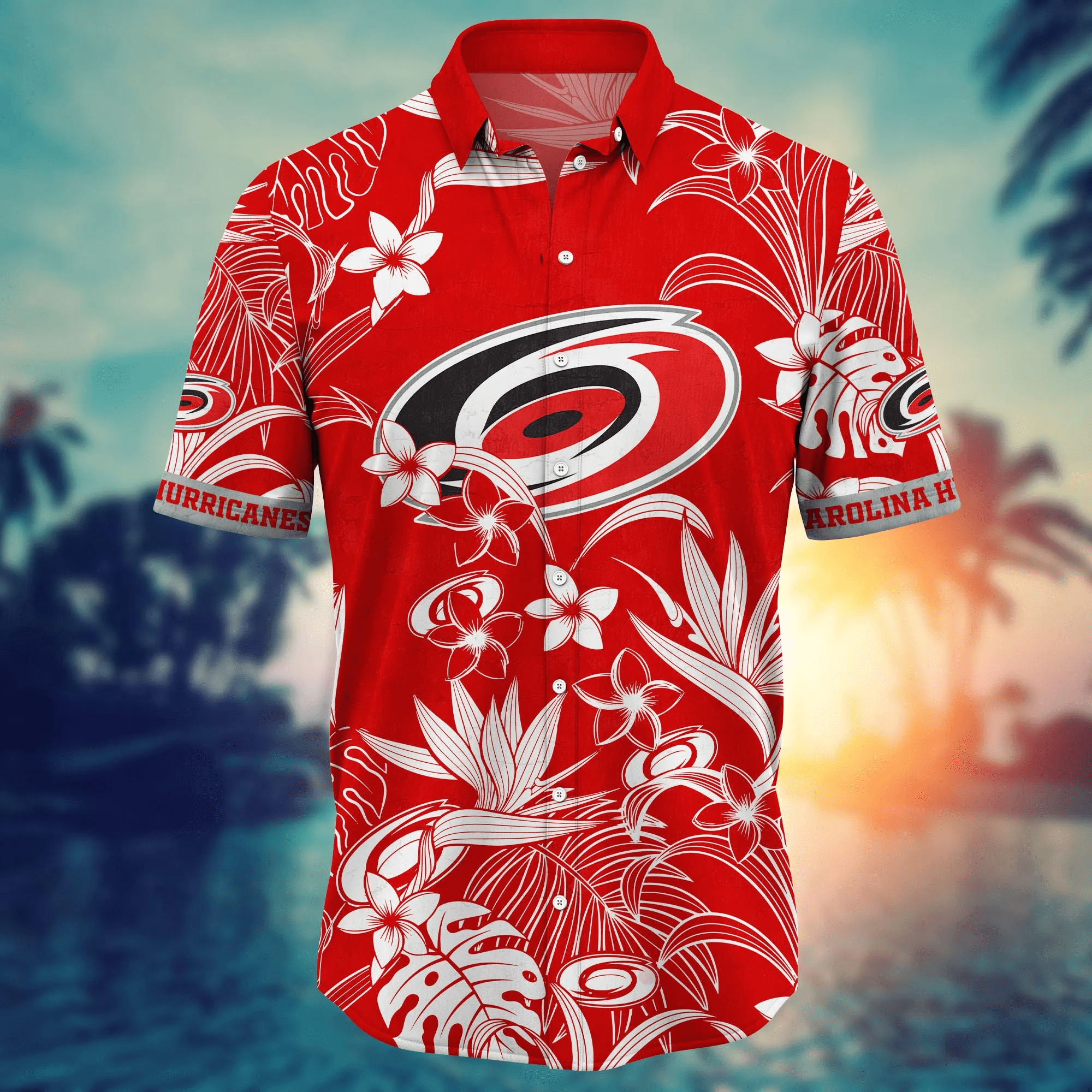 Carolina Hurricanes NHL Hawaiian Shirt Coconut Water Exhibition Match Shirts