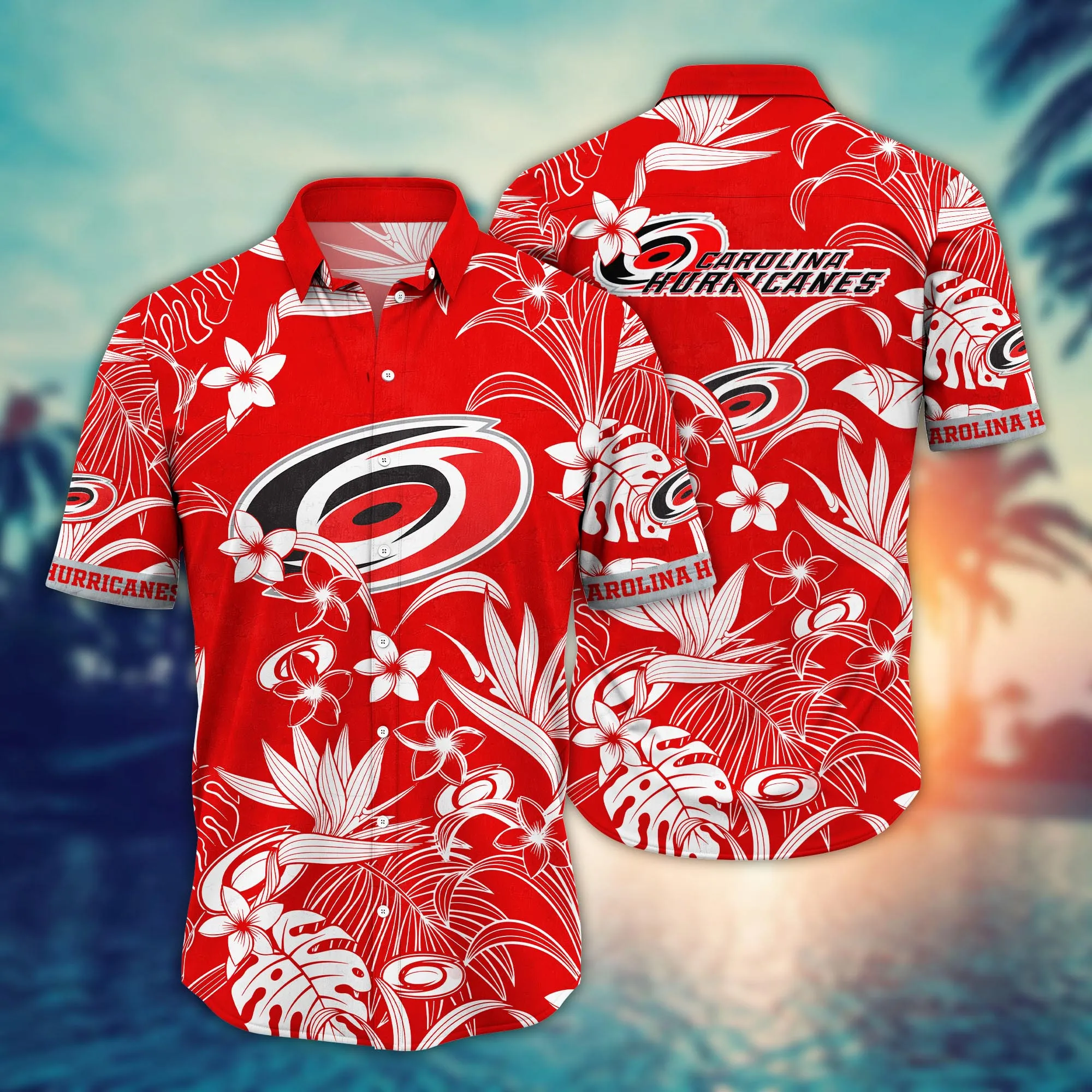 Carolina Hurricanes NHL Hawaiian Shirt Coconut Water Exhibition Match Shirts Carolina Hurricanes NHL Hawaiian Shirt Coconut Water Exhibition Match Shirts