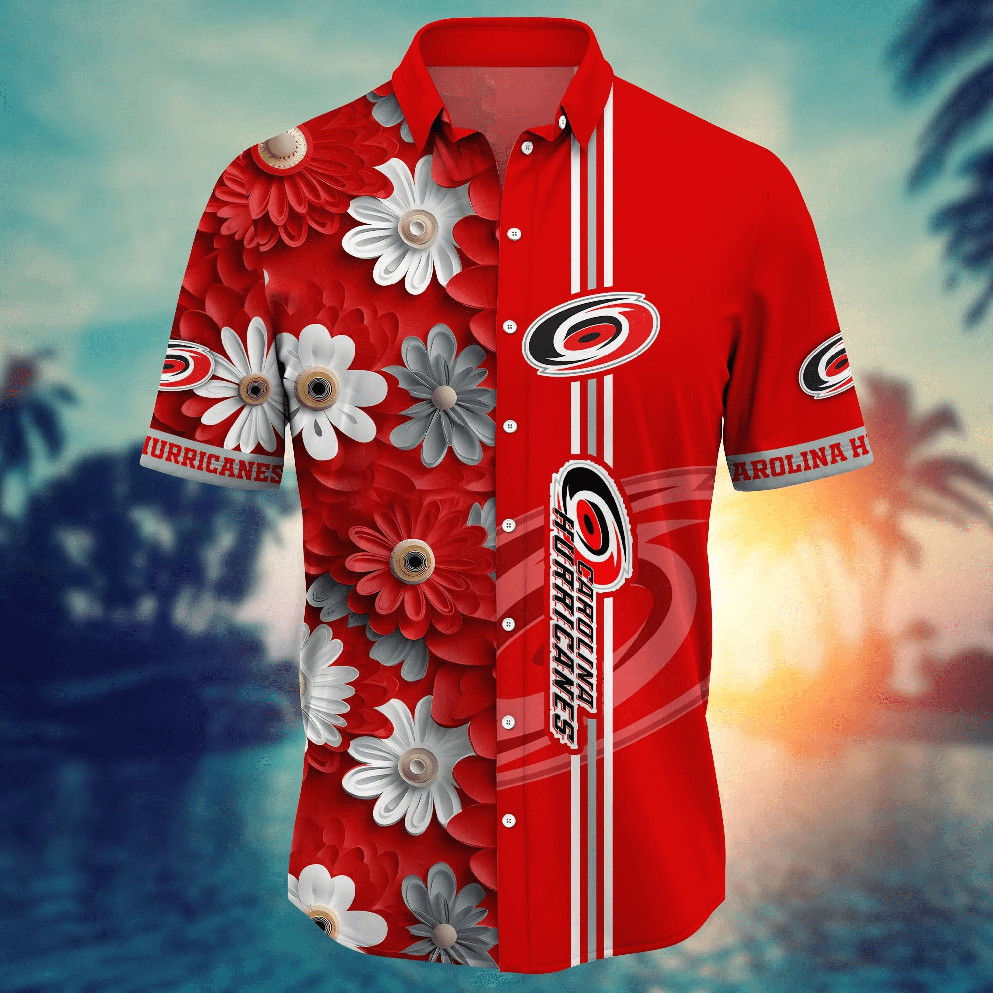 Carolina Hurricanes NHL Hawaiian Shirt Heat The Sport Of Two Halves Shirts