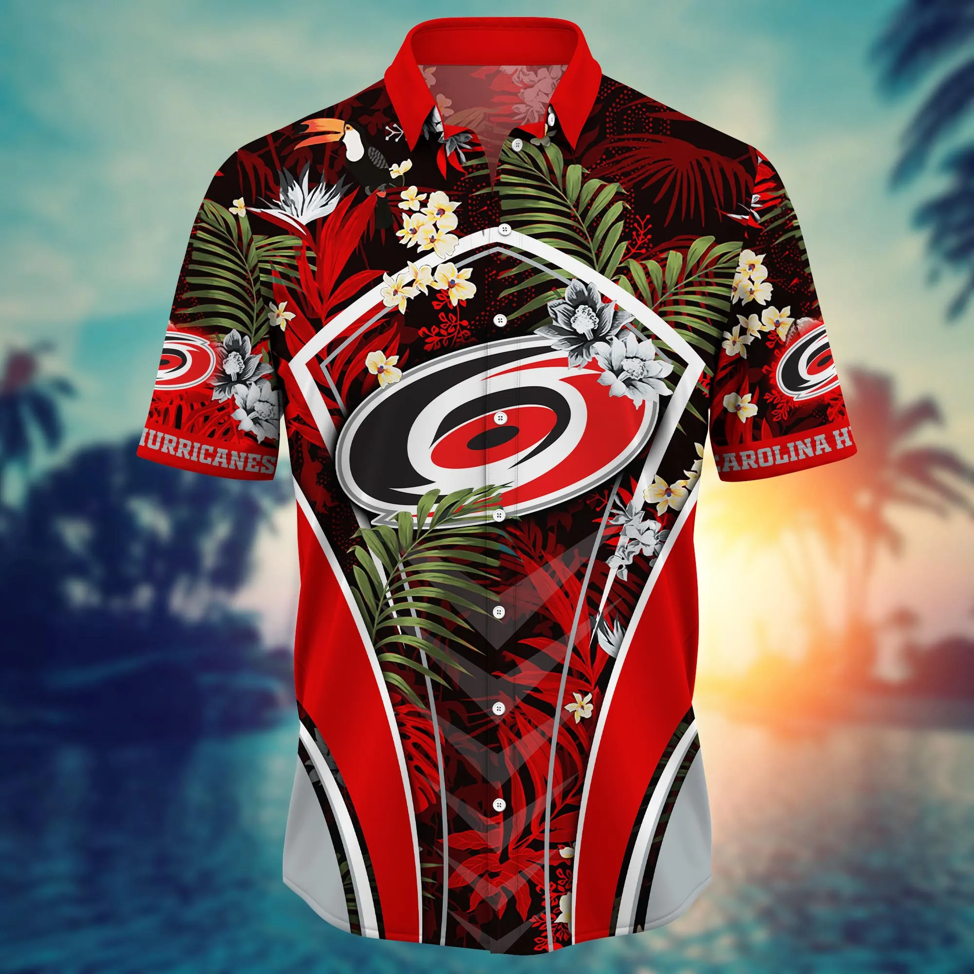 Carolina Hurricanes NHL Hawaiian Shirt Solstice Aloha Shirt