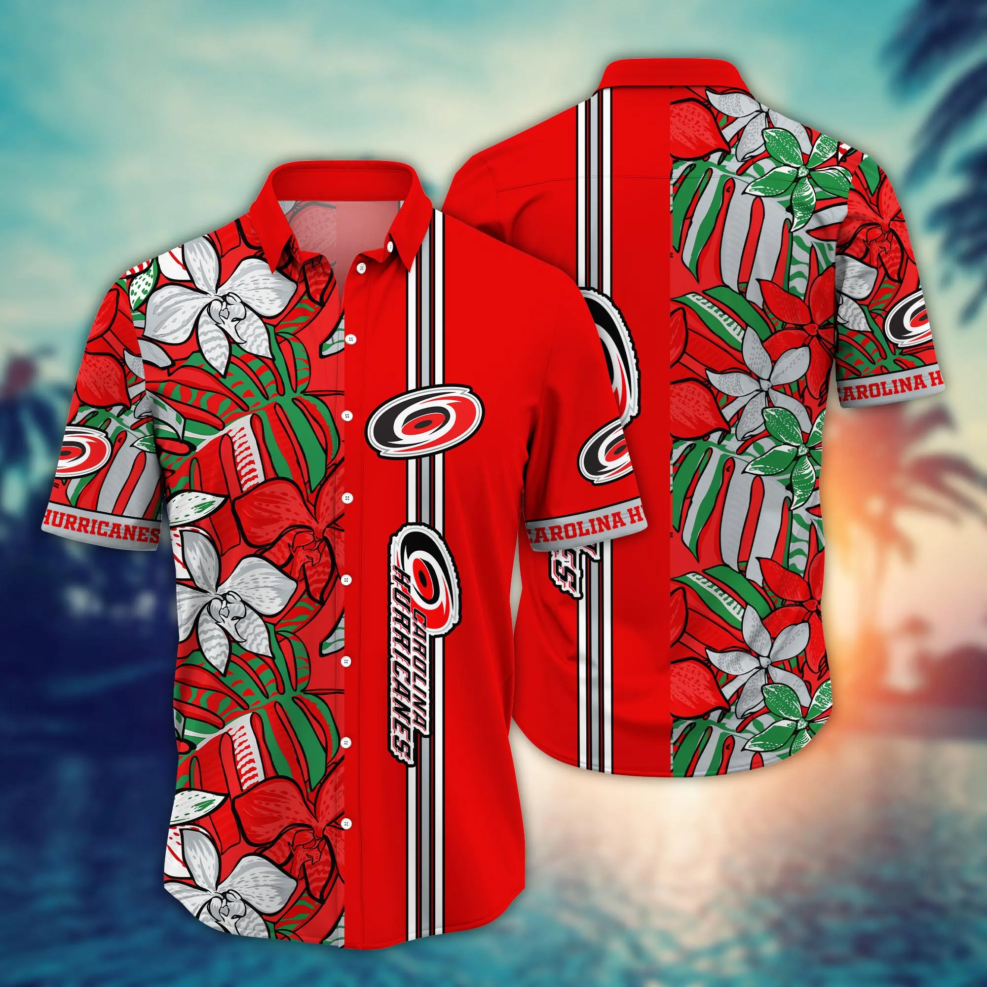 Carolina Hurricanes NHL Hawaiian Shirt Sunlight Aloha Shirt