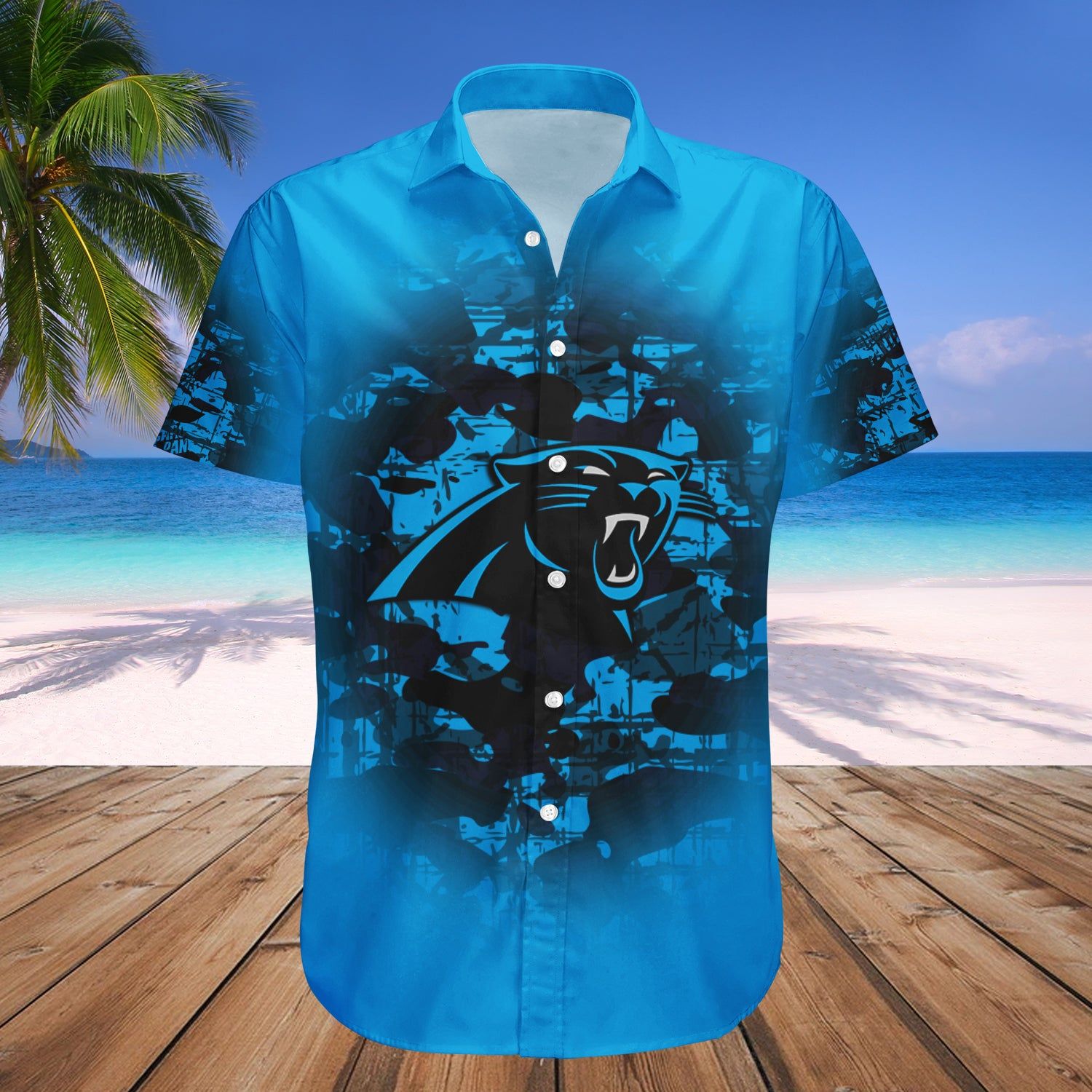 Carolina Panthers Hawaii Shirt Camouflage Vintage – NFL