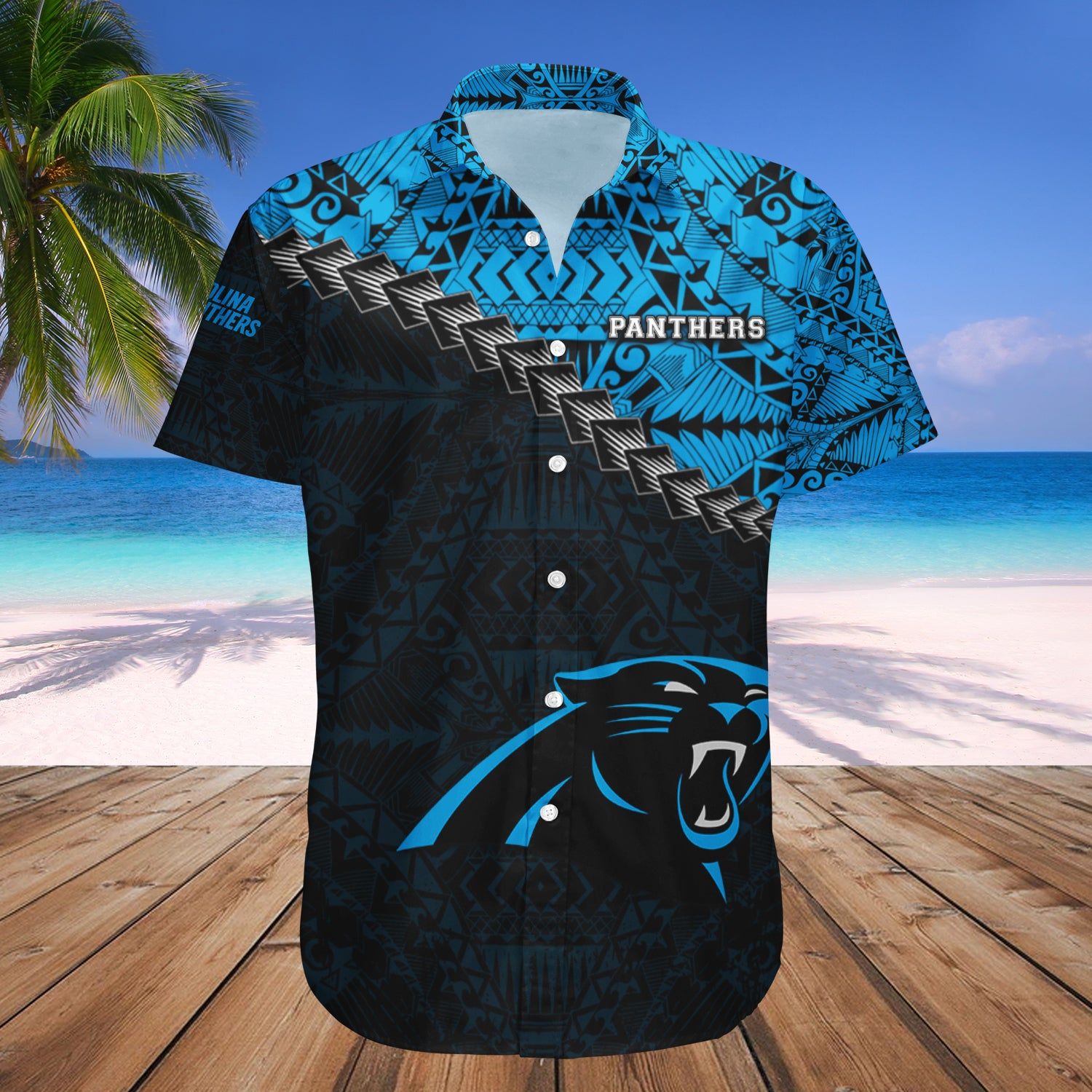 Carolina Panthers Hawaii Shirt Grunge Polynesian Tattoo – NFL