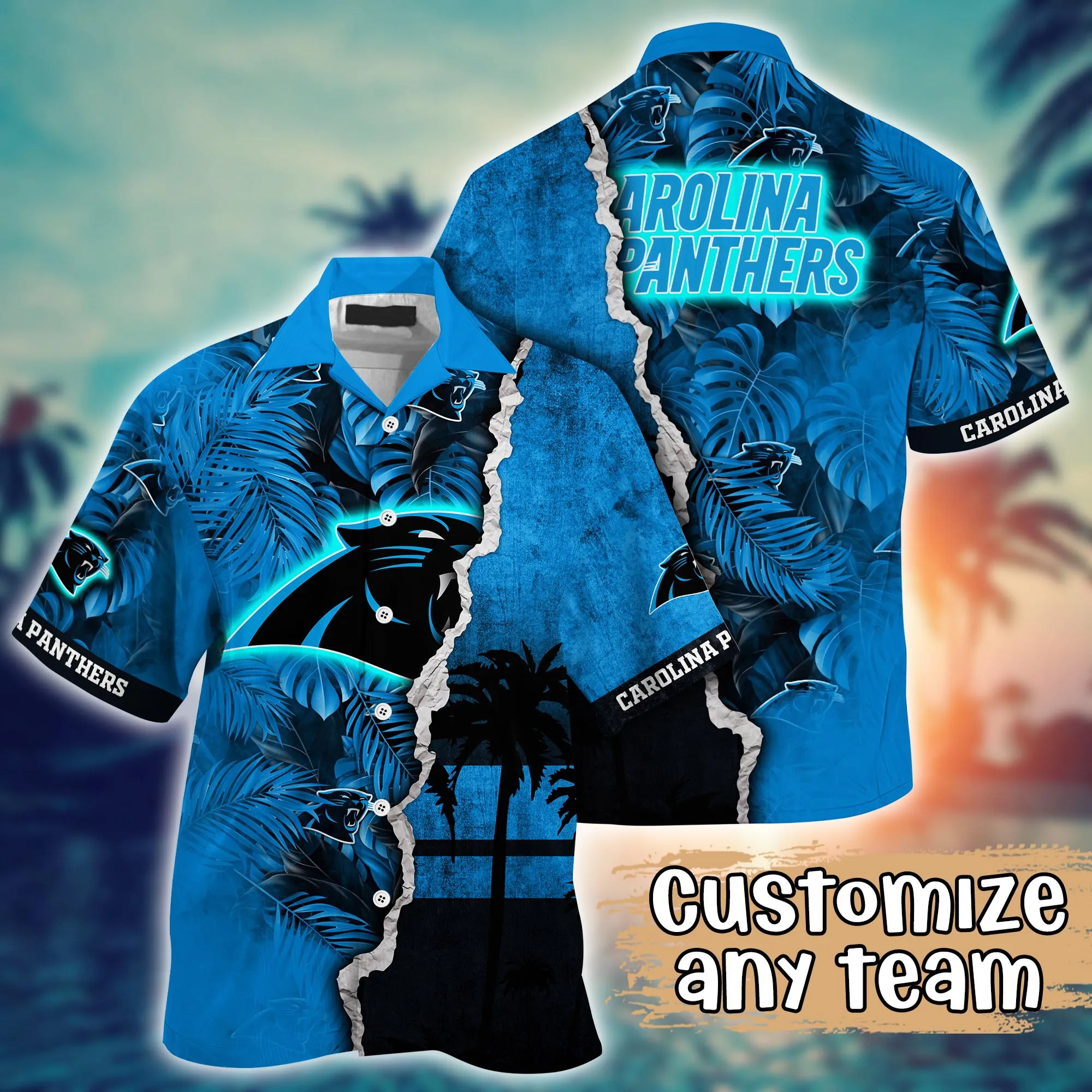 Carolina Panthers NFL Hawaiian Shirt Custom Sun Dresses Aloha Shirt