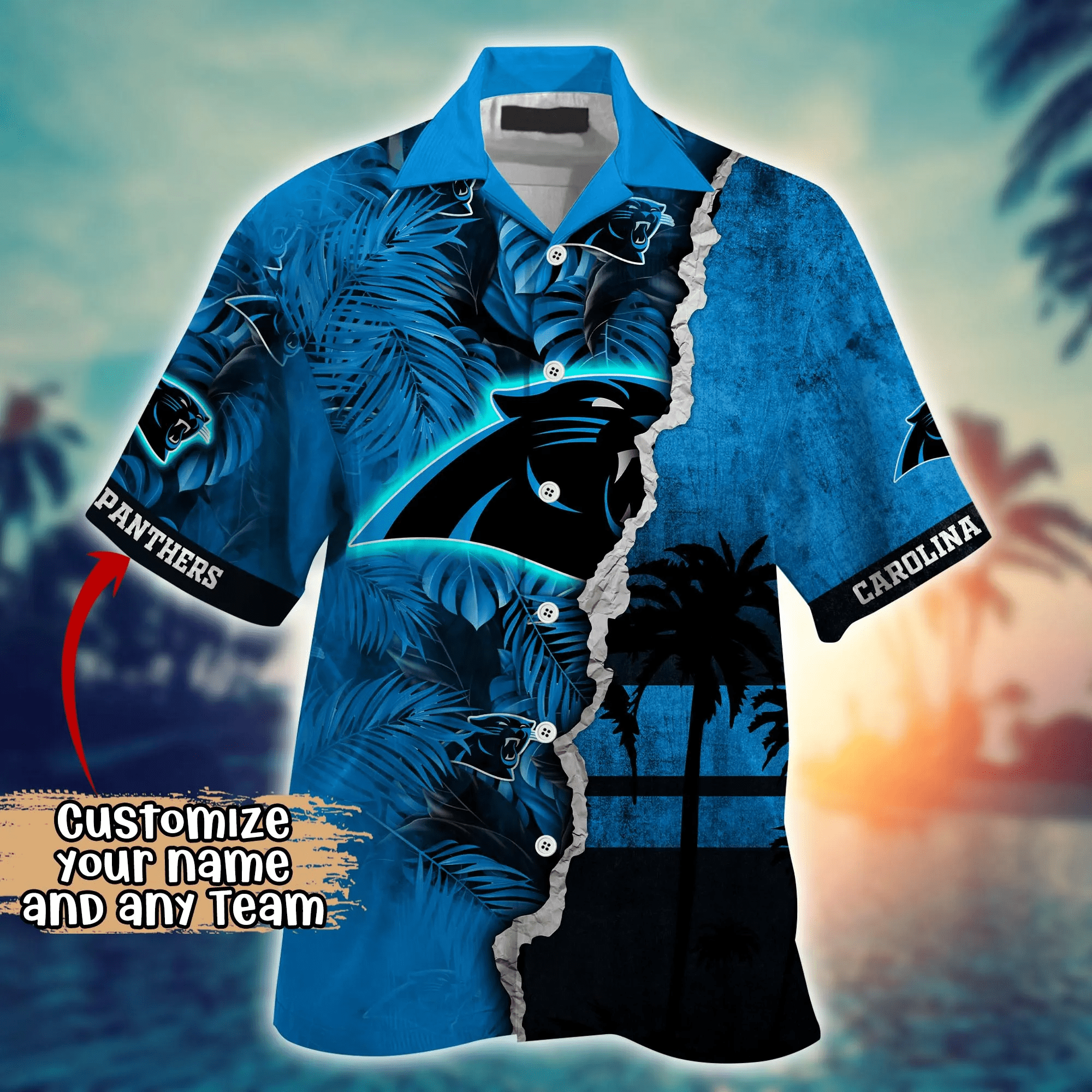 Carolina Panthers NFL Hawaiian Shirt Custom Sun Dresses Aloha Shirt