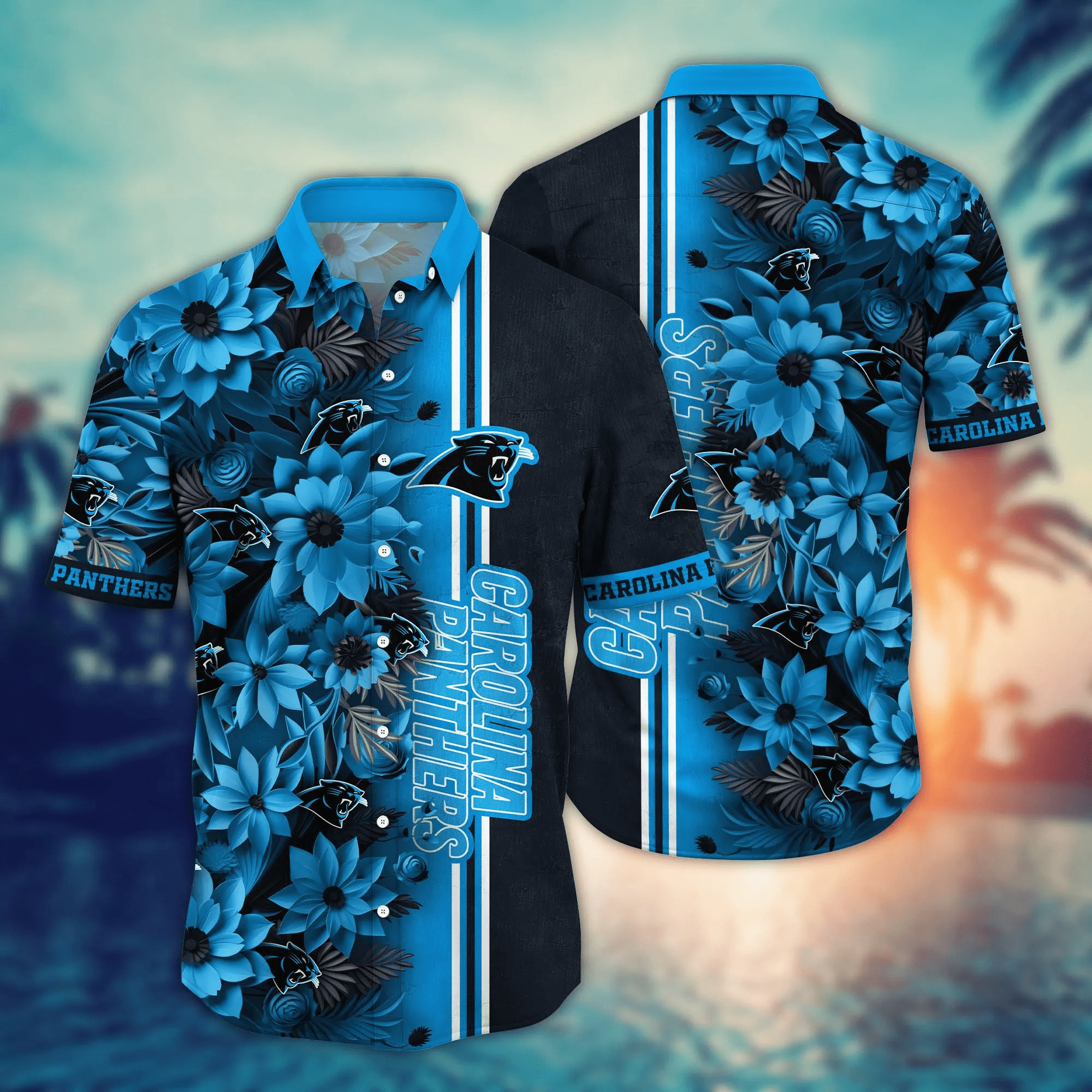 Carolina Panthers NFL Hawaiian Shirt Custom Vacation Spots Aloha Shirt