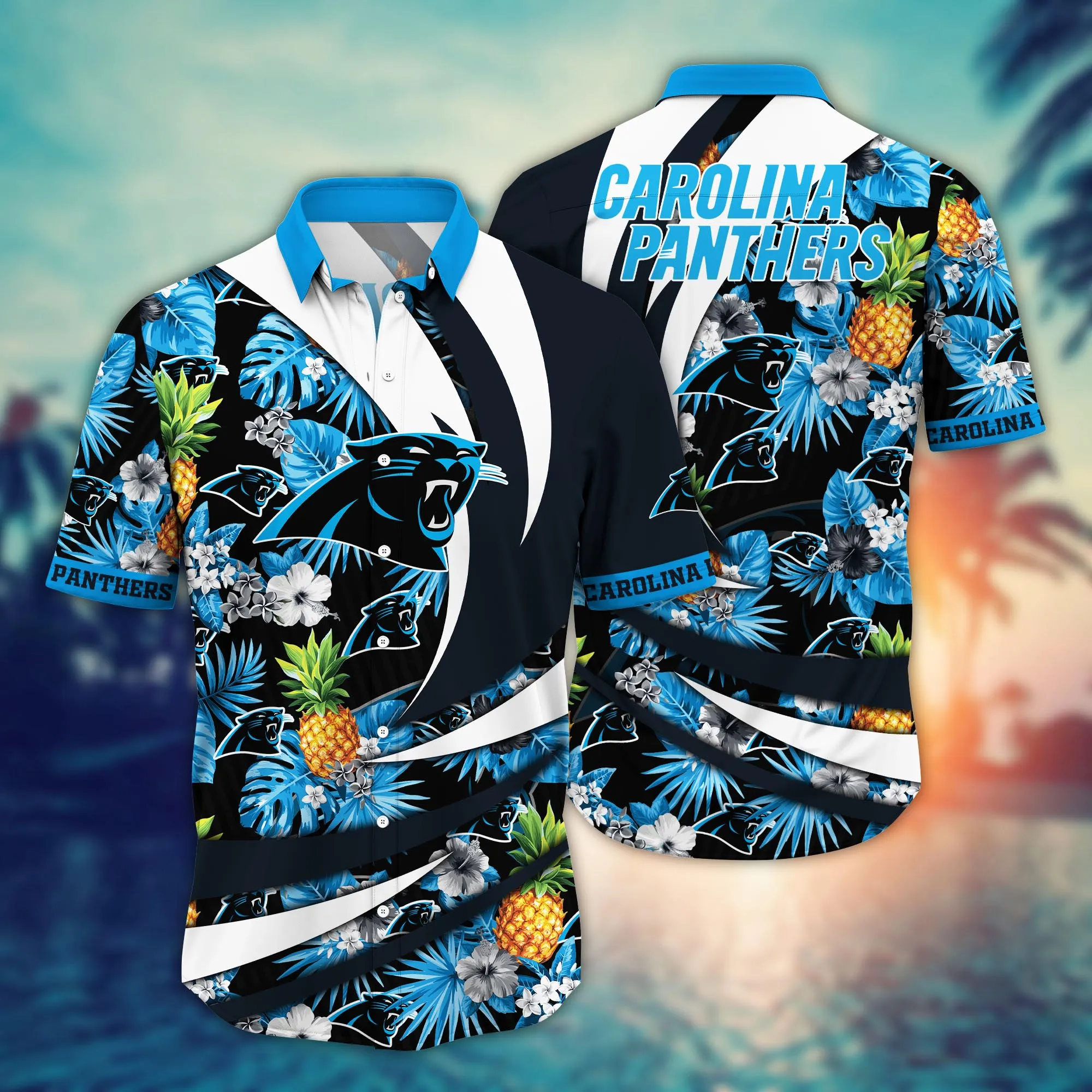 Carolina Panthers NFL Hawaiian Shirt Flip Flops Aloha Shirt