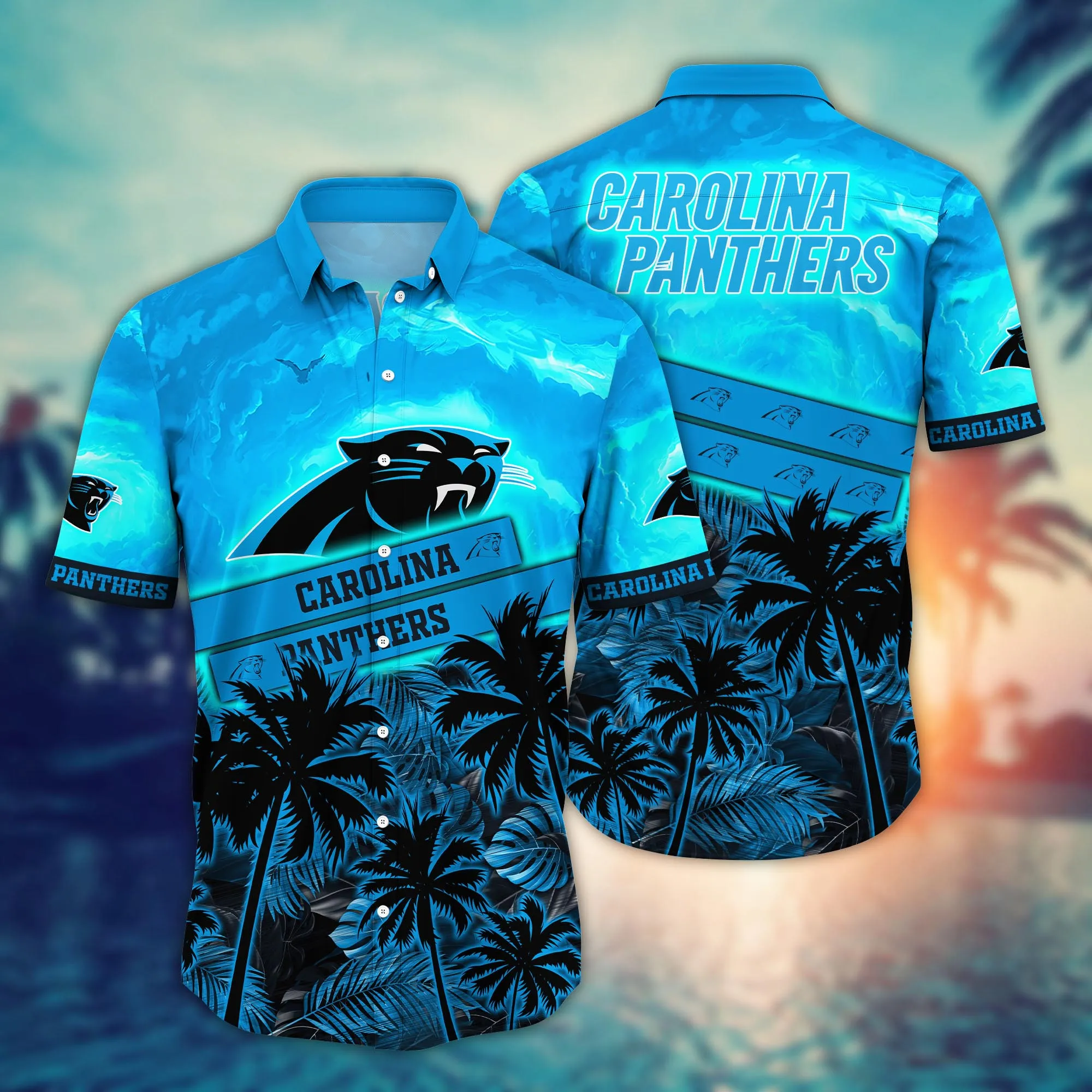 Carolina Panthers NFL Hawaiian Shirt Vacation Aloha Shirt Carolina Panthers NFL Hawaiian Shirt Vacation Aloha Shirt