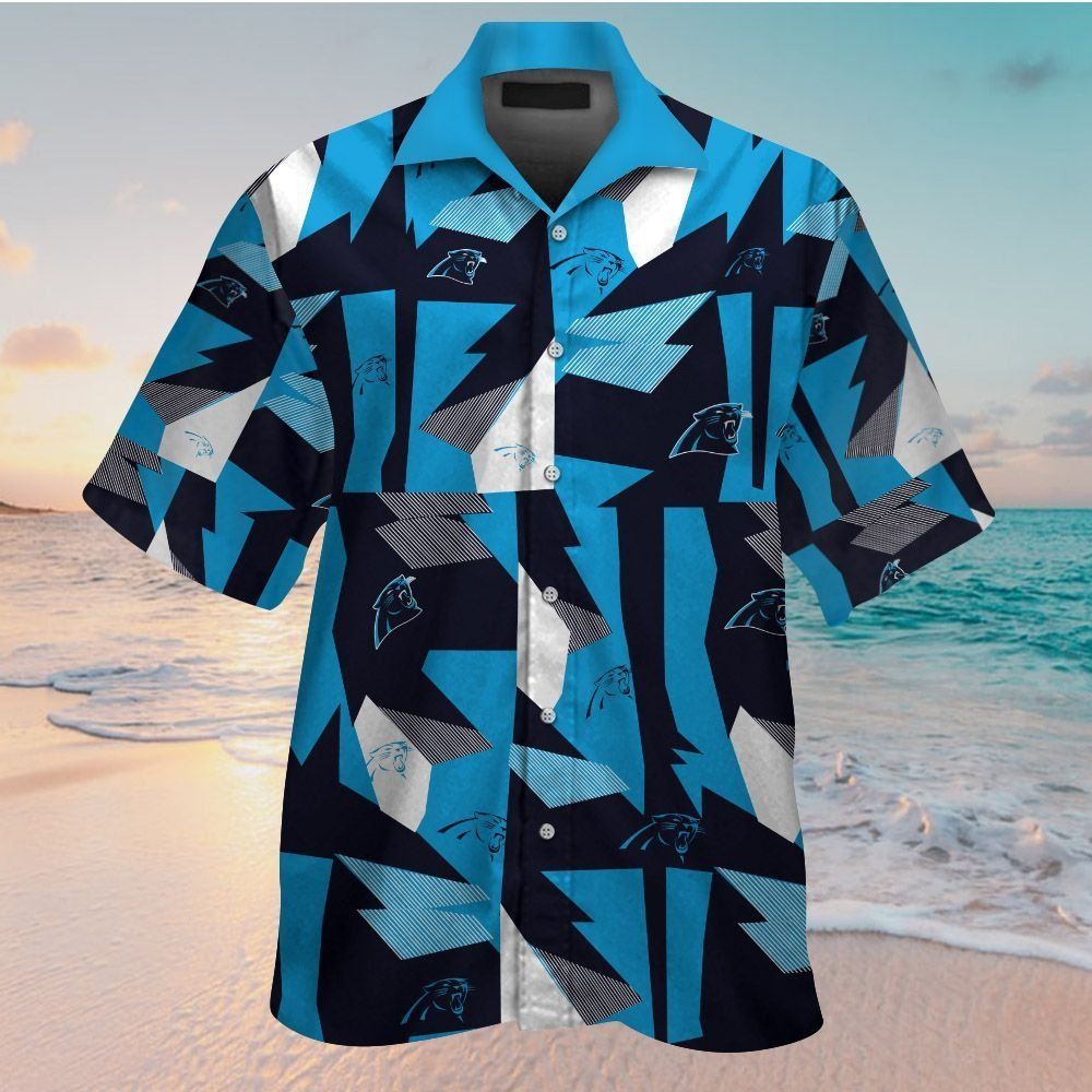 Carolina Panthers Short Sleeve Button Up Tropical Hawaiian Shirt VER010