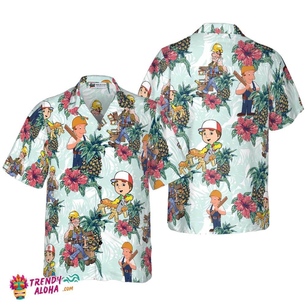 Carpenter Pineapple Seamless Pattern Hawaiian Shirt Carpenter Pineapple Seamless Pattern Hawaiian Shirt