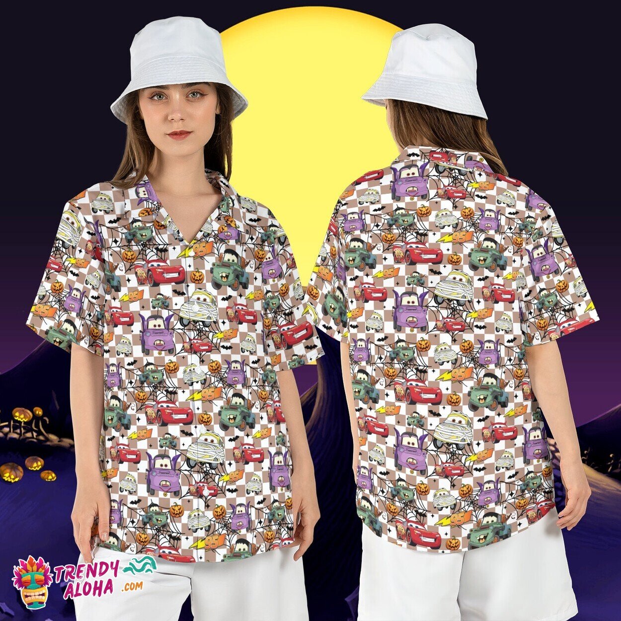 Cars Halloween Trick or Treat Lightning McQueen Disney Shirt