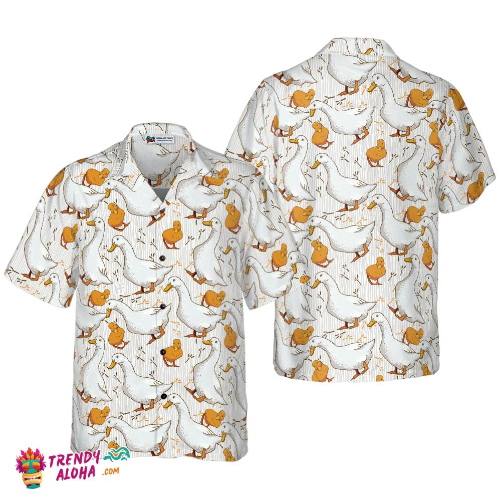 Cartoon Duck Shirt For Men Hawaiian Shirt