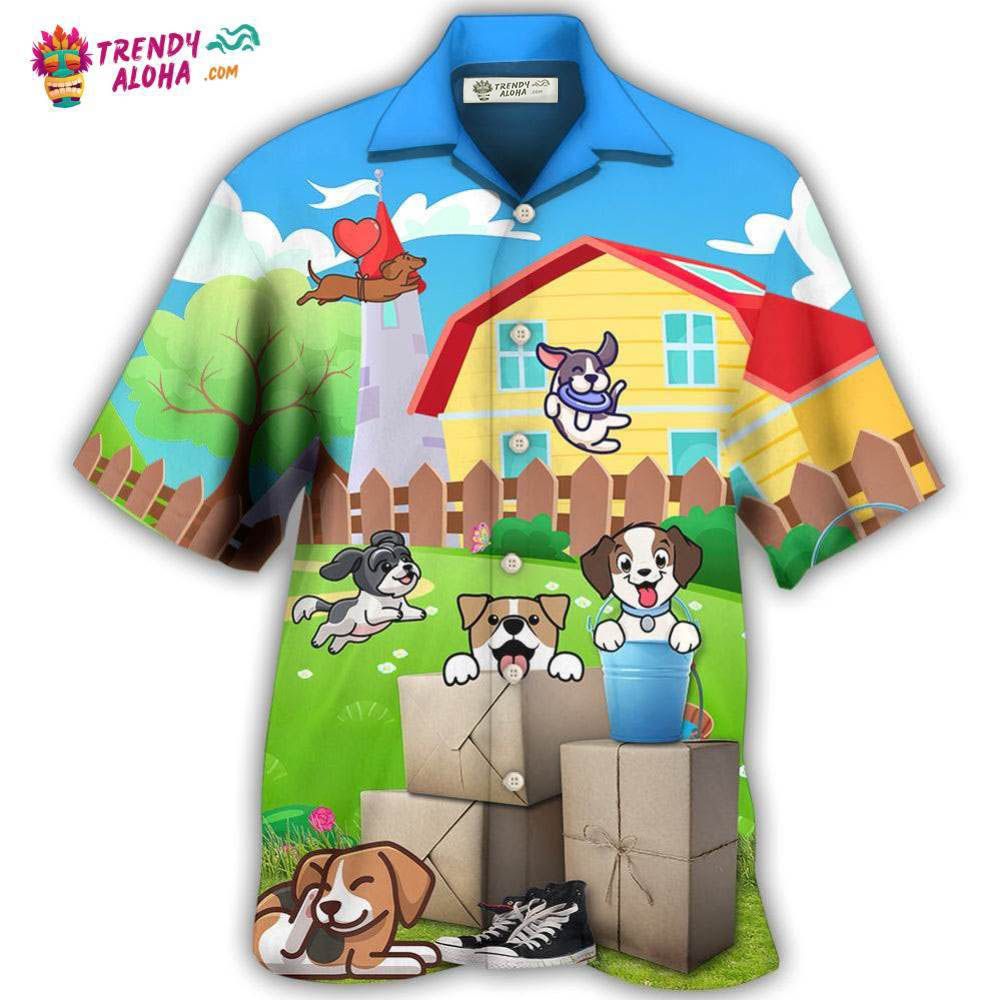 Cartoon Funny Dog Hawaiian Shirt Trendy Aloha Trendy Aloha