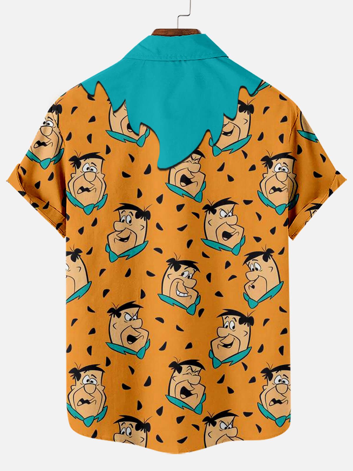 Cartoon Head Men’s Short Sleeve Aloha Hawaiian Shirt