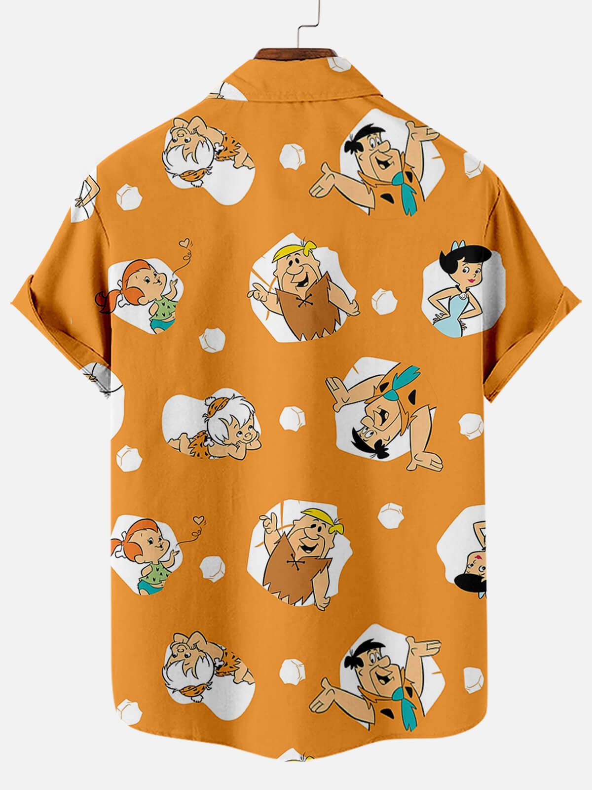 Cartoon Head Printing Men’s Short Sleeve Aloha Hawaiian Shirt