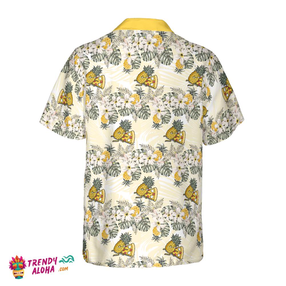 Cartoon Pizza Pineapple Hawaiian Shirt