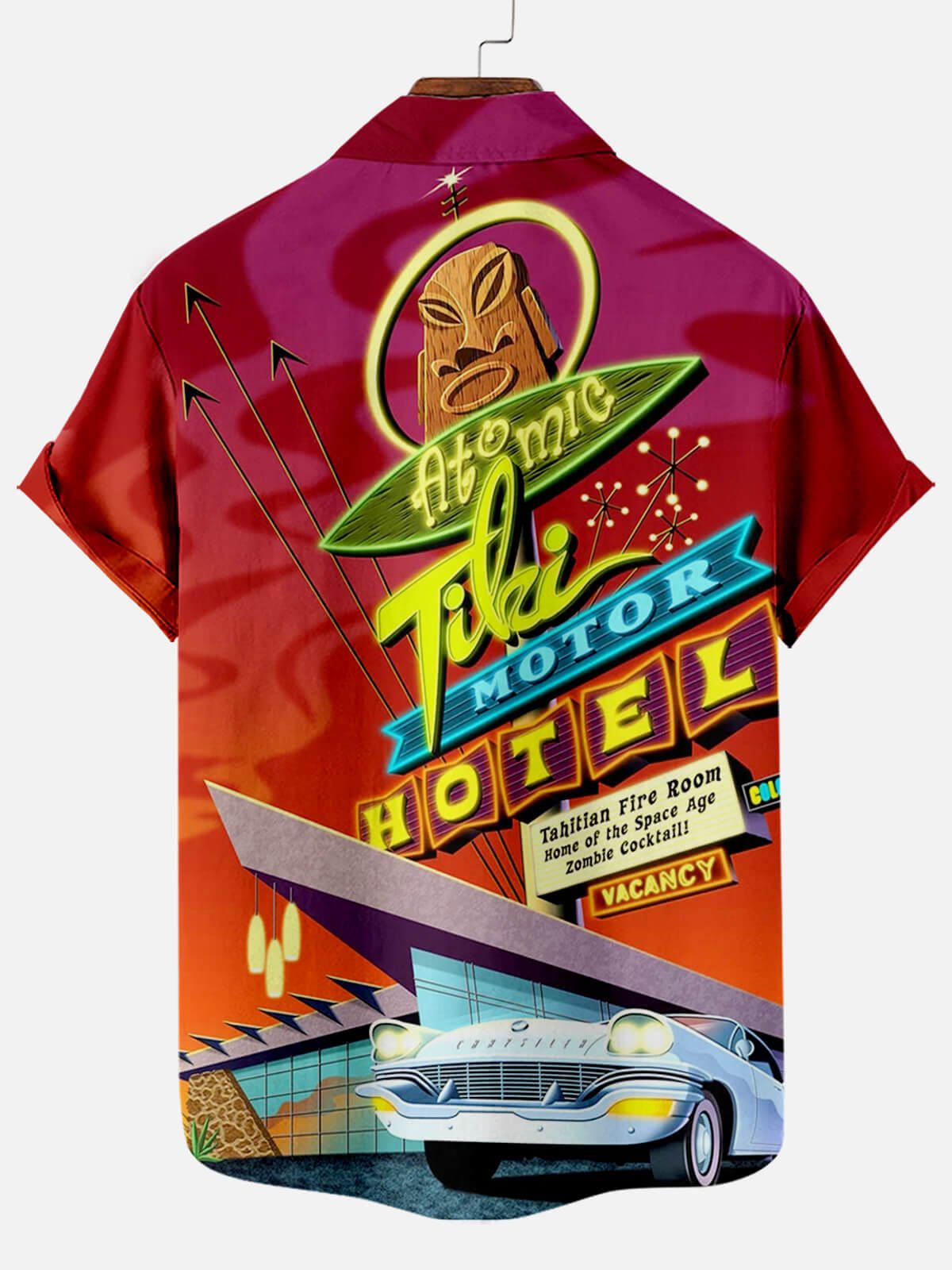 Cartoon Vehicles Men’s Short Sleeve Aloha Hawaiian Shirt