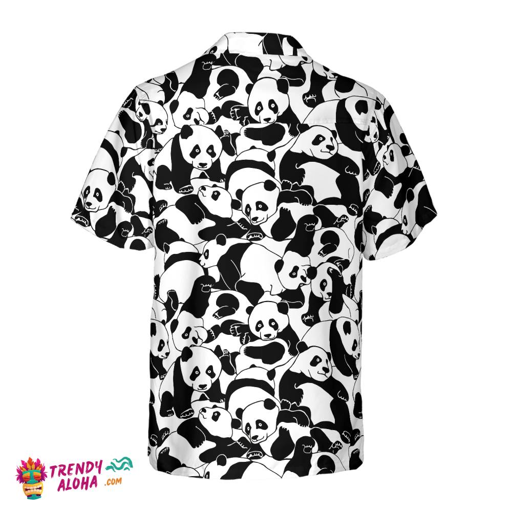 Cartoon Young Pandas Hawaiian Shirt