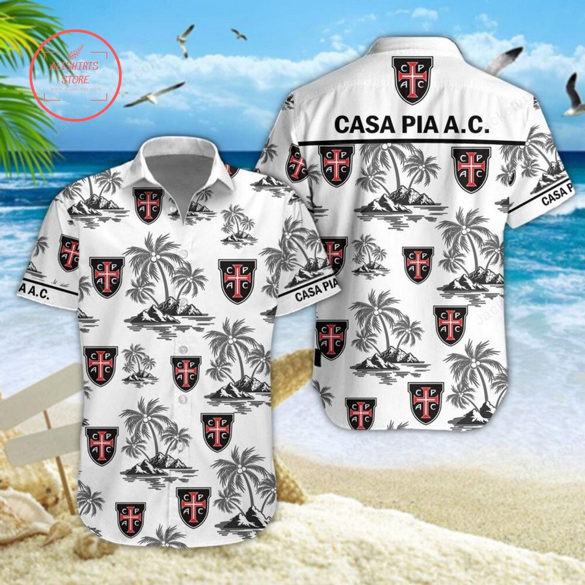 Casa Pia Ac Coconut Tree Trendy Hawaiian Shirt Aloha Shirt