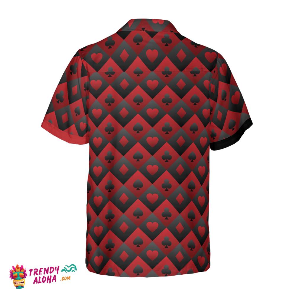 Casino Black And Red Pattern Hawaiian Shirt