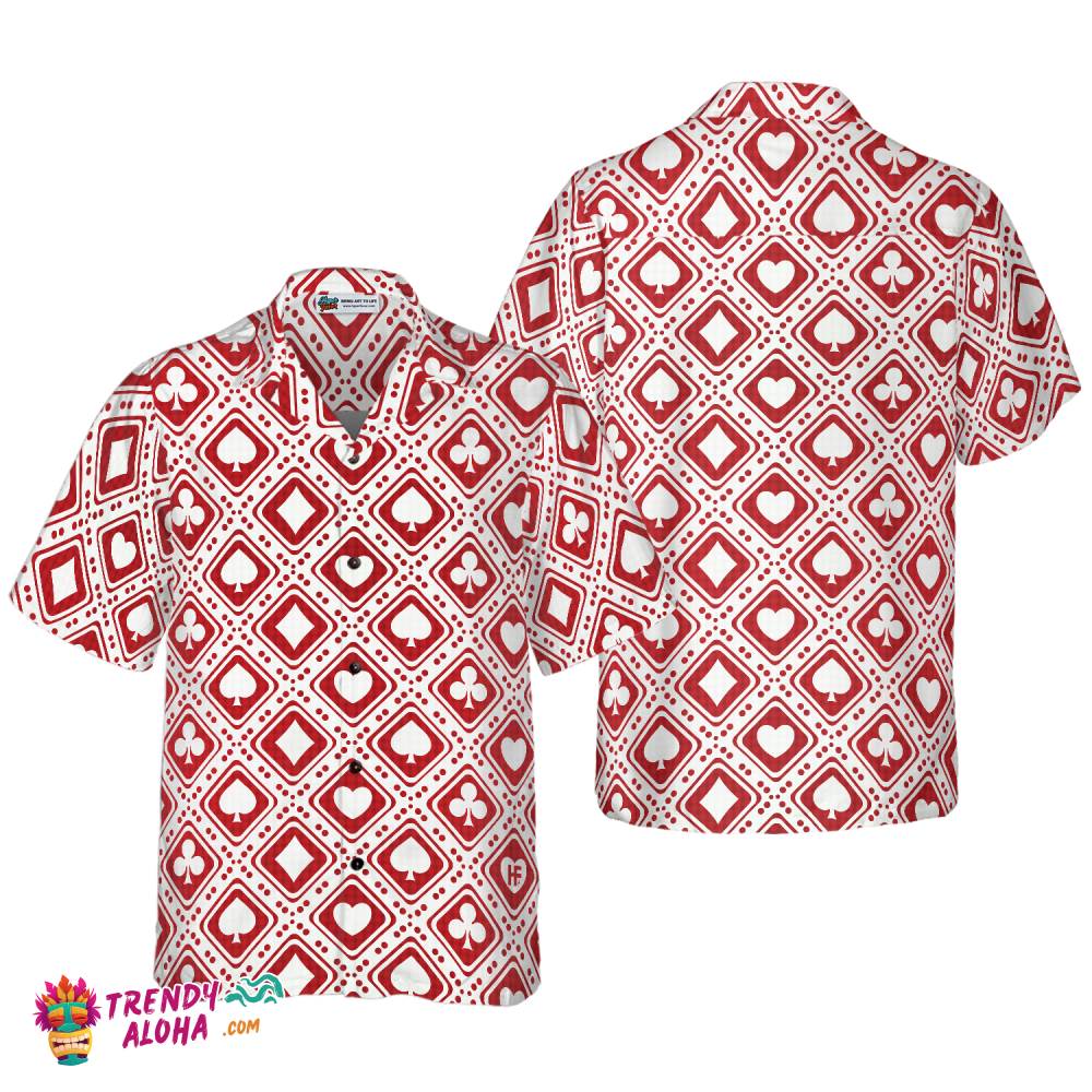 Casino Red Pattern Hawaiian Shirt