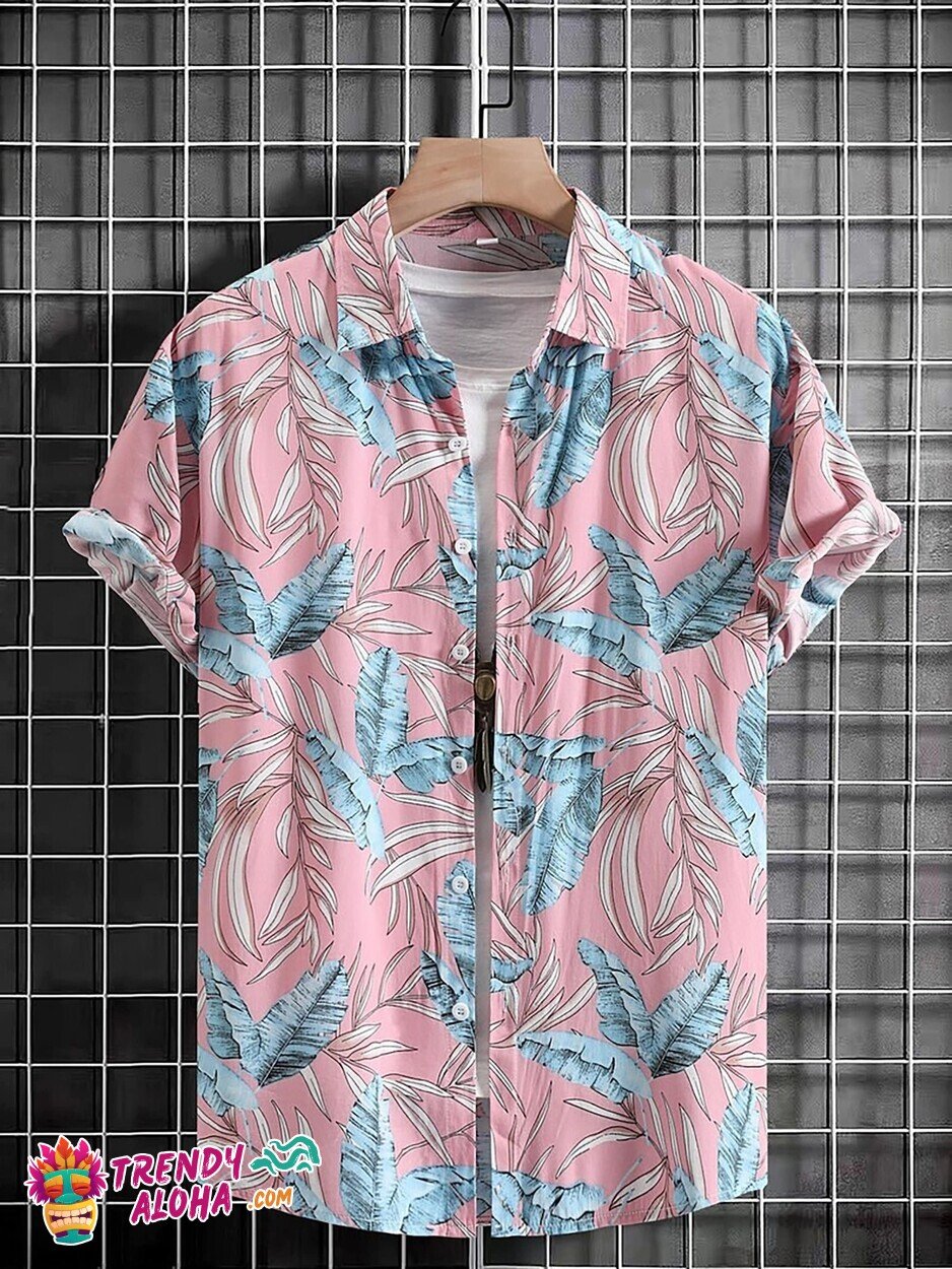 Casual Hawaiian Tropical Beach Comfort Style Men Summer Shirt