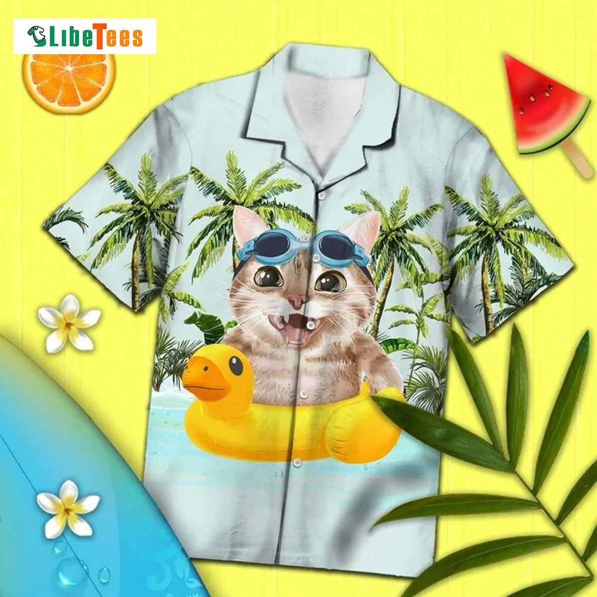 Cat’s Beach Day Summer Essence Hawaiian Shirt