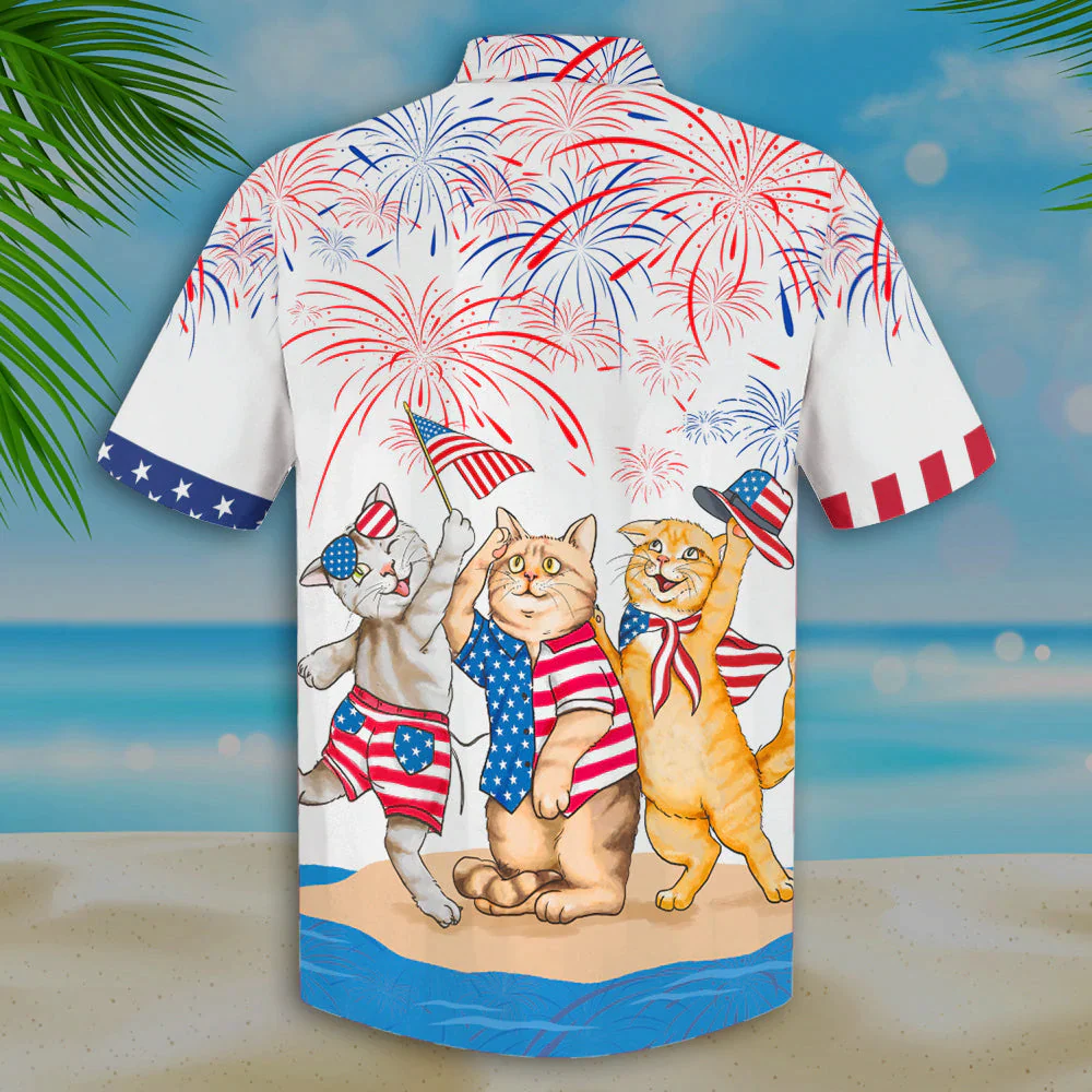 Cat American Shorthair Shirts – Independence Day Is Coming, Usa Patriotic Trendy Hawaiian Shirt