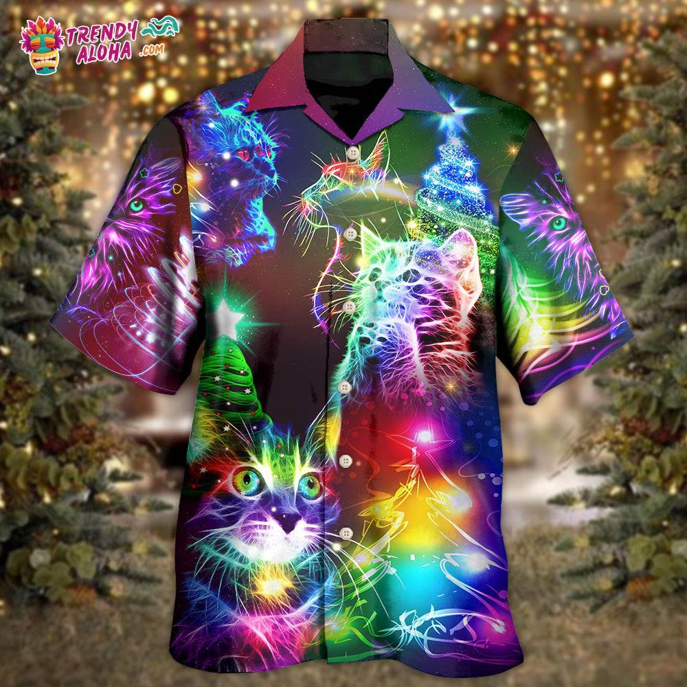 Cat Christmas Merry Everything Happy Always Hawaiian Shirt – Trendy Aloha