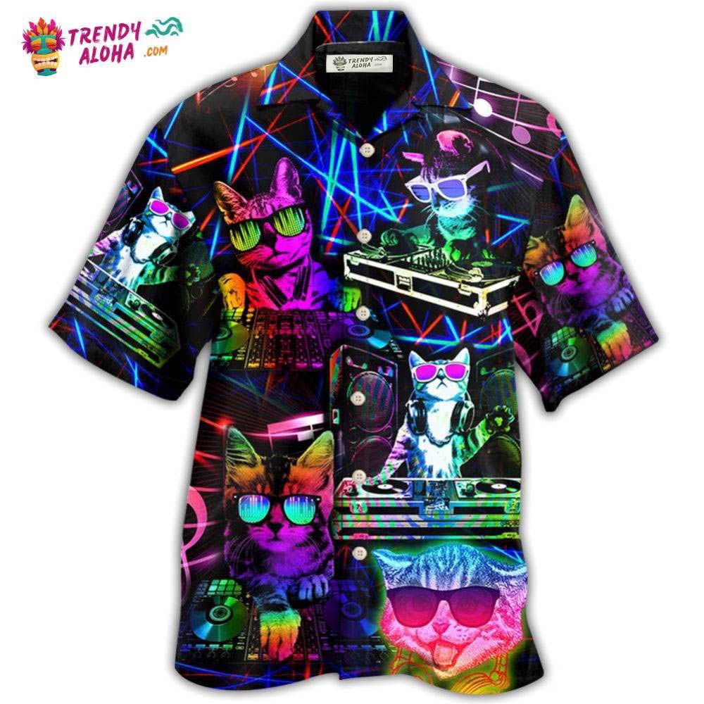 Cat Dj Cool Life Hawaiian Shirt – Trendy Aloha