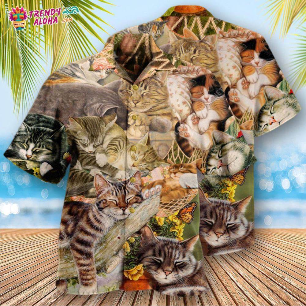 Cat Dreaming Sleeping Time Hawaiian Shirt – Trendy Aloha