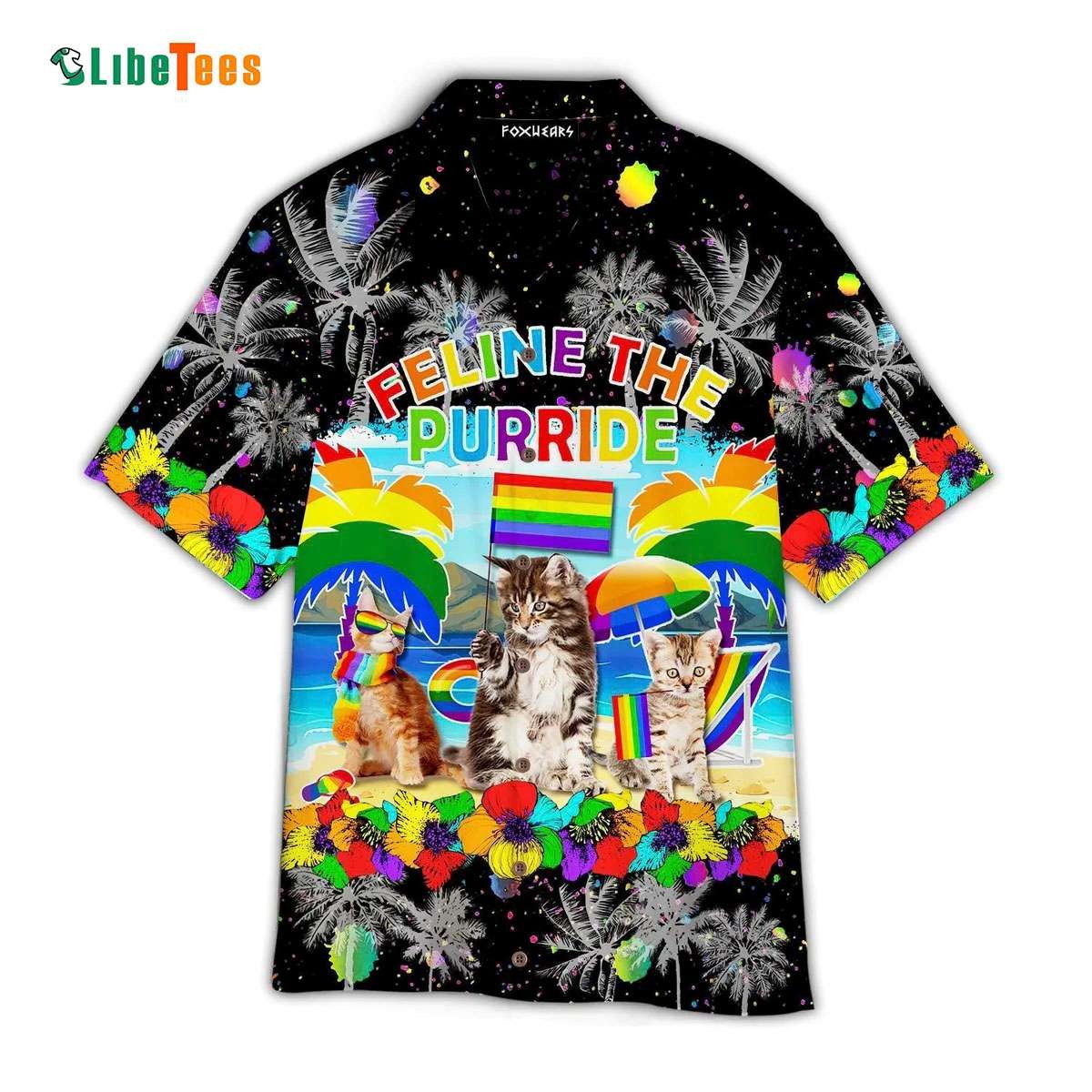 Cat Feline The Purride Happy Lgbt, Cat Trendy Hawaiian Shirt Perfect Gifts For Your Loved Ones
