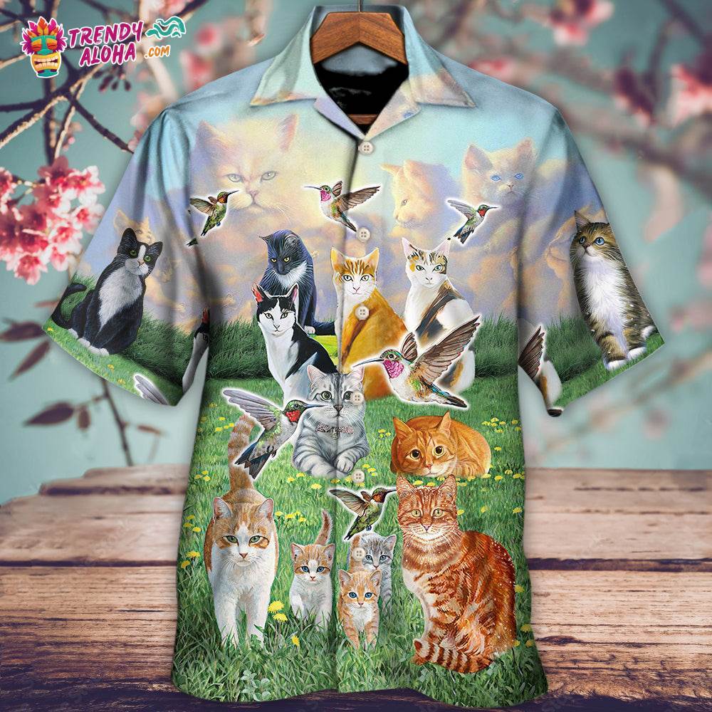 Cat Go To Heaven Hawaiian Shirt – Trendy Aloha