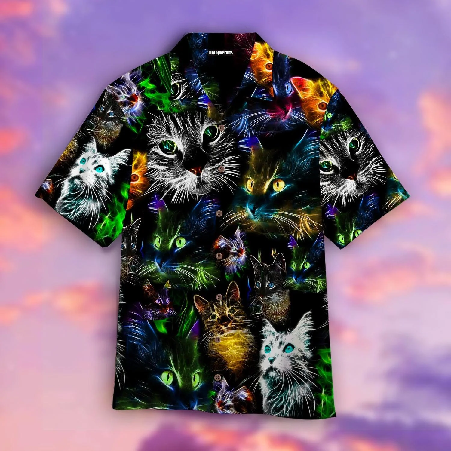 Cat Hair Theme of Carefree Living Hawaiian Shirt