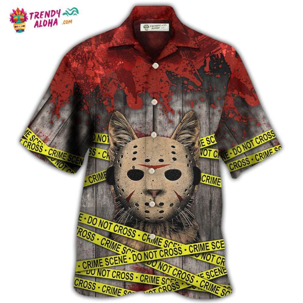 Cat Halloween Horror Cat Hawaiian Shirt – Trendy Aloha