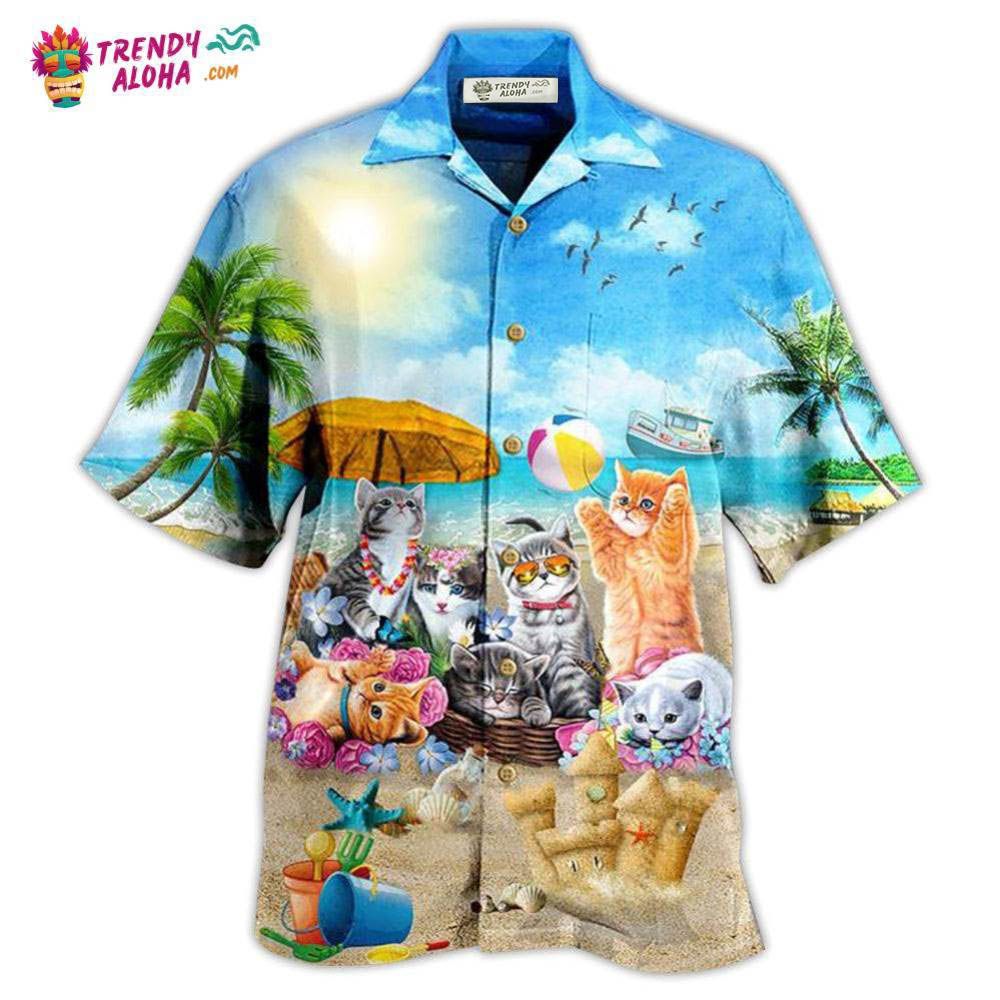 Cat Happy Love Beach Sunshine Hawaiian Shirt – Trendy Aloha Cat Happy Love Beach Sunshine Hawaiian Shirt – Trendy Aloha