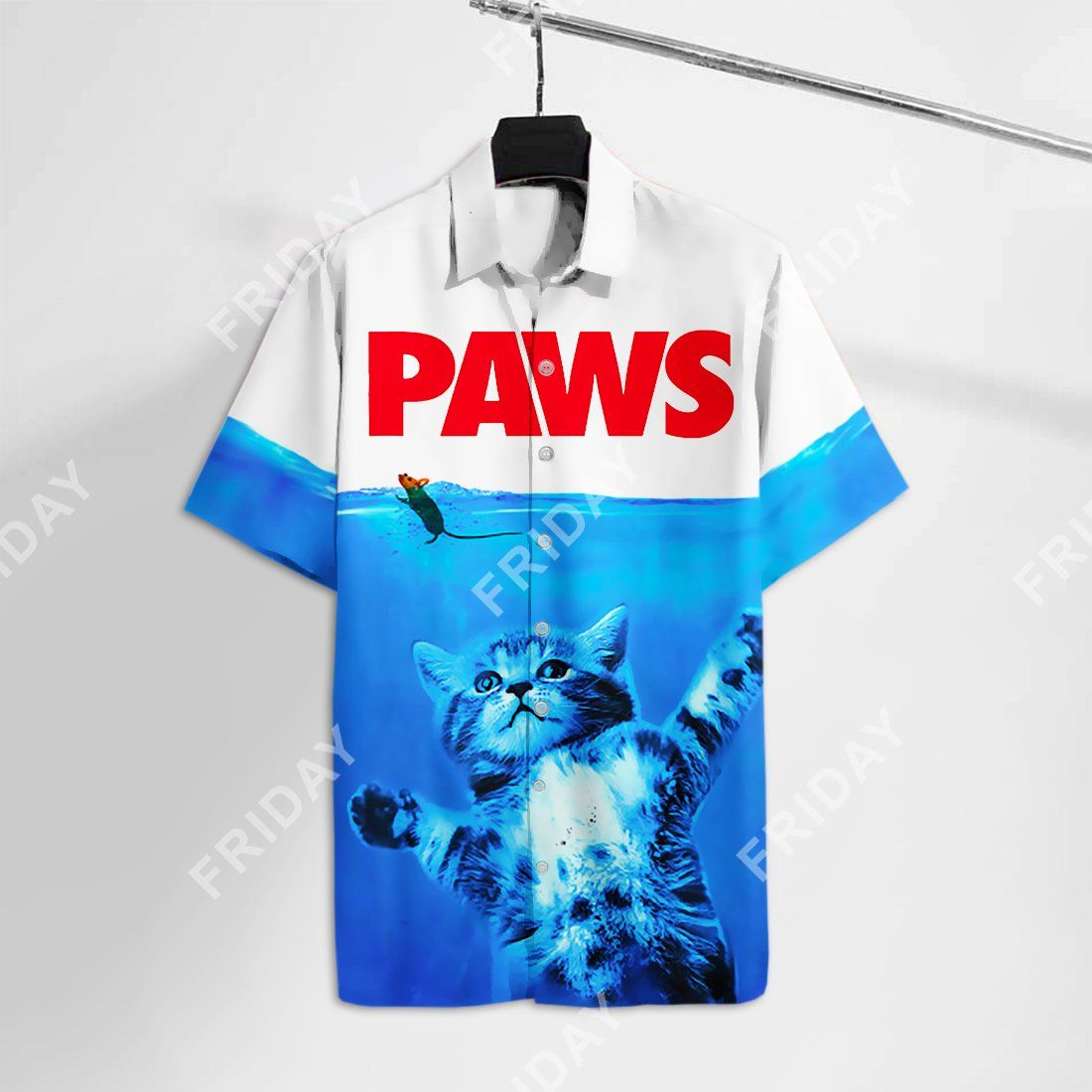 Cat Hawaiian Shirt Funny Cats Paws Hawaii Tshirt