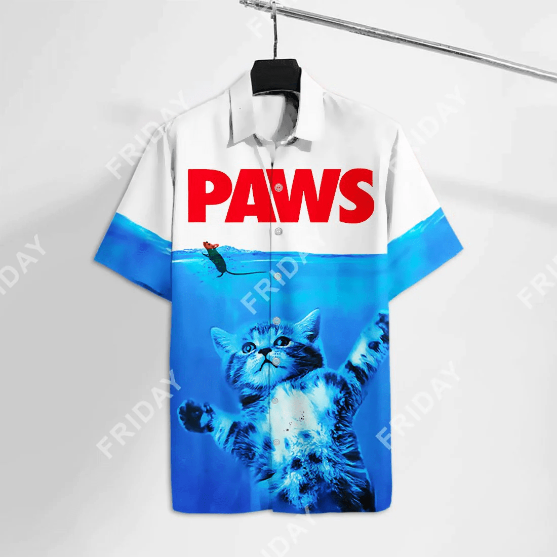 Cat Hawaiian Shirt Funny Cats Paws Hawaii Tshirt Cat Aloha Shirt