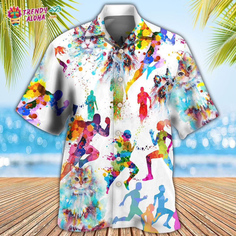 Cat I Like Cat And Running Hawaiian Shirt – Trendy Aloha