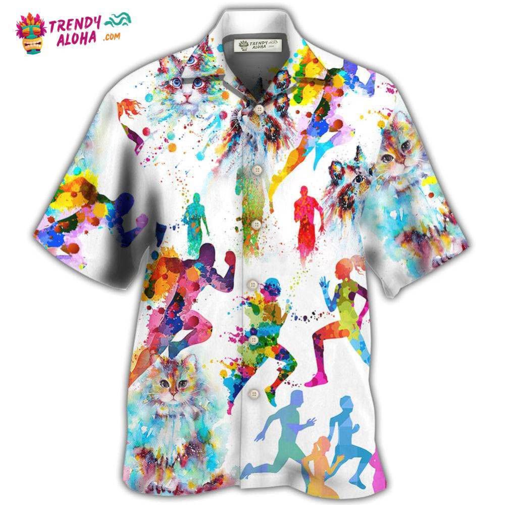 Cat I Like Cat And Running Hawaiian Shirt – Trendy Aloha