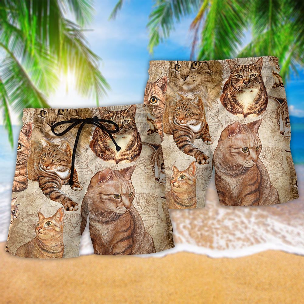 Cat If You Don’t Like Cat You Don’t Like Me Vintage Trendy Aloha Hawaiian Beach Shorts