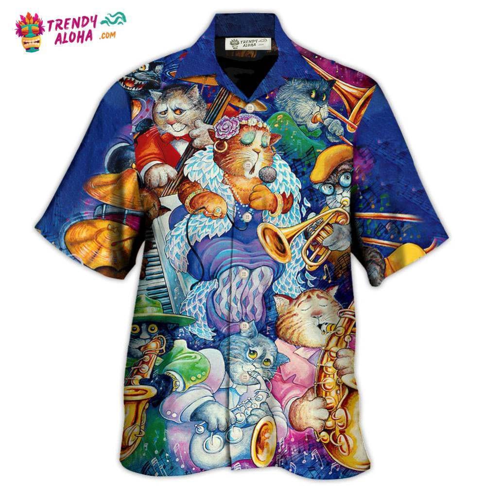 Cat Jazz Music Funny Hawaiian Shirt – Trendy Aloha Cat Jazz Music Funny Hawaiian Shirt – Trendy Aloha